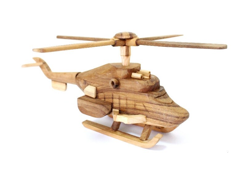 Wooden Toy Helicopter 02 in Handmade
