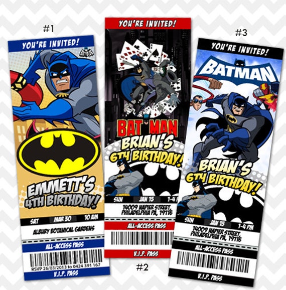 Custom Batman Invitations 9