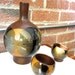 Vintage Saki Set - Mid Century Modern Saki Pot and cup set - 1 Saki Decanter and 2 slanted cup set