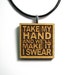 Half Price Sale!! BON JOVI Lyrics - Girlfriend Gift Idea - Take My Hand And We'll Make It I Swear - JukeBlox Wood Necklace