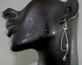 Elegant earrings. Delicate earrings. Long dangle drop earrings