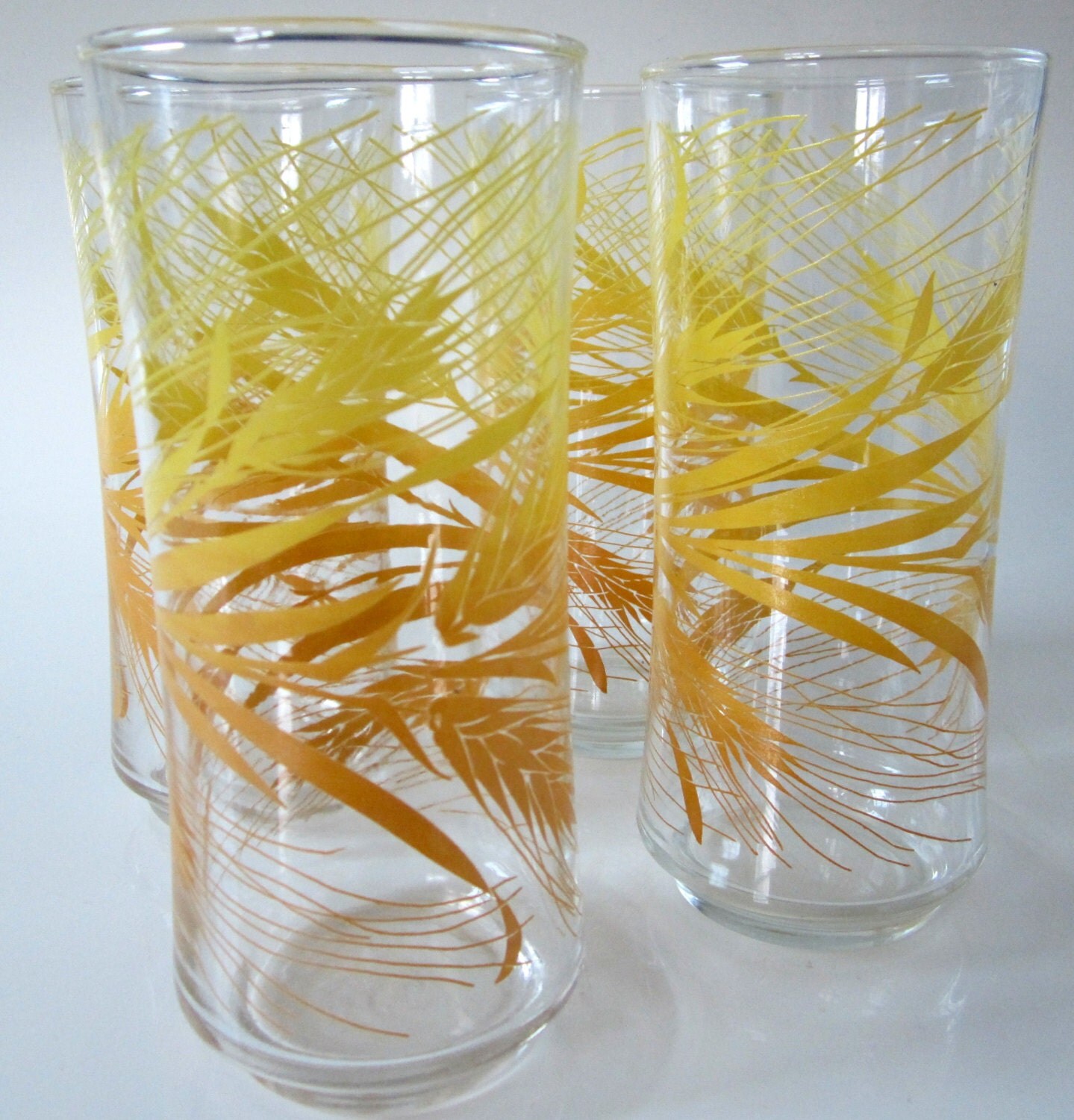Libby Juice Glass Tumbler Golden Wheat Ice Tea Beverage