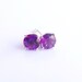 African Amethyst Stud Sterling Silver Earrings February Birthstone 6mm
