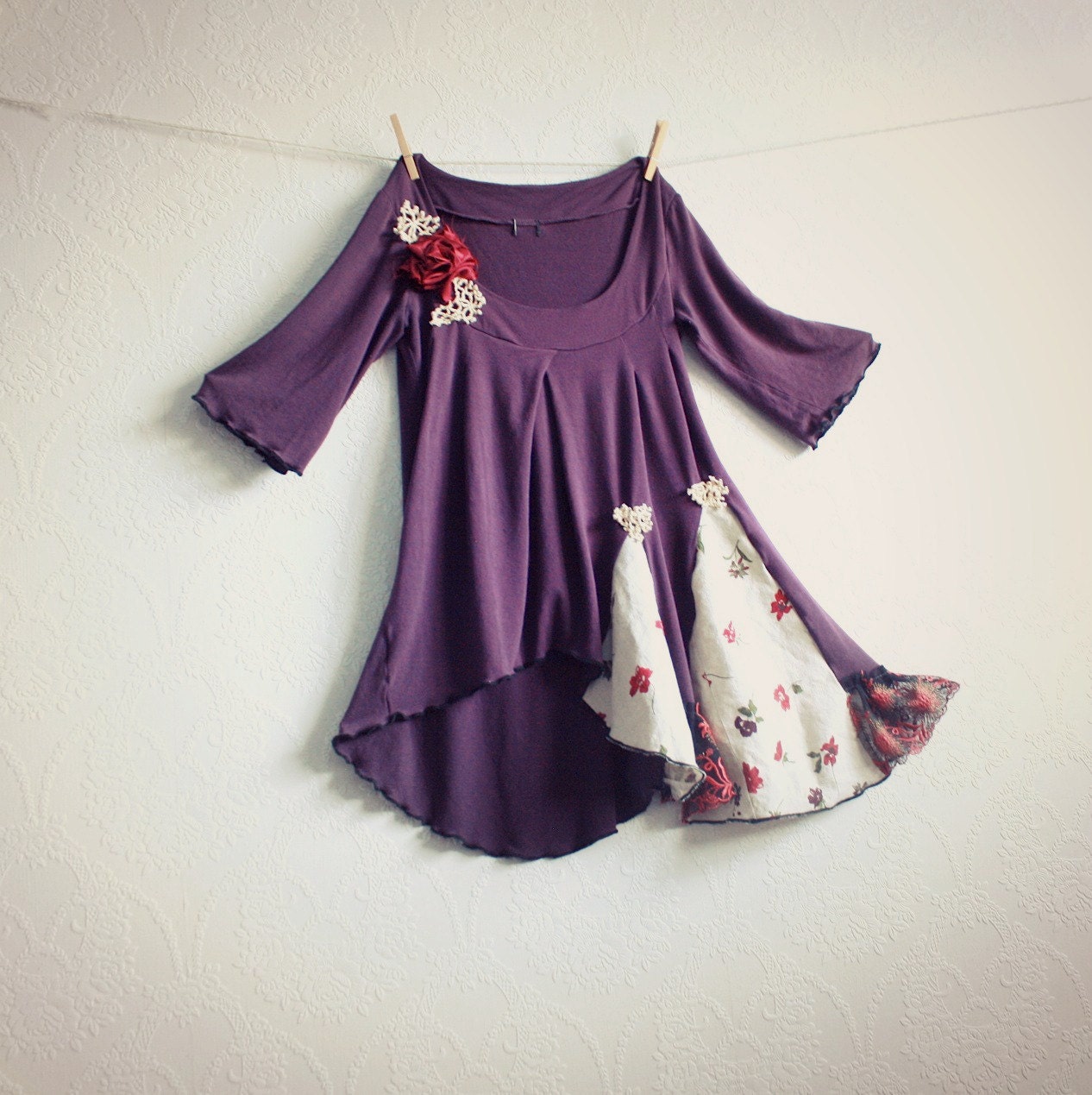 purple boho shirt