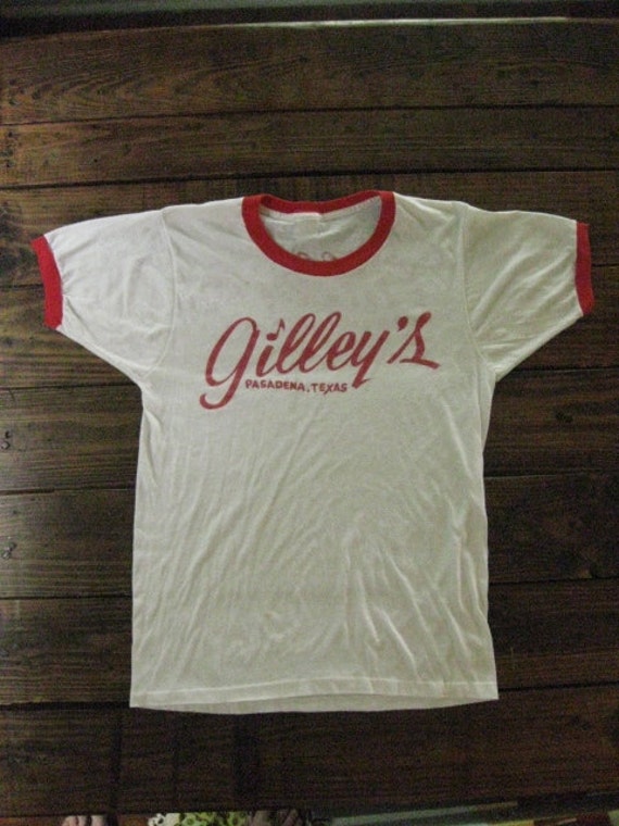 VINTAGE 1970s Gilley's Texas thin t shirt Urban Cowboy