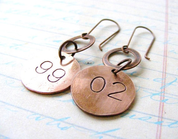 Personalized Stamped Anniversary Years Copper by meiguidesigns