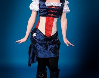 Captain America Inspired Steampunk Corset