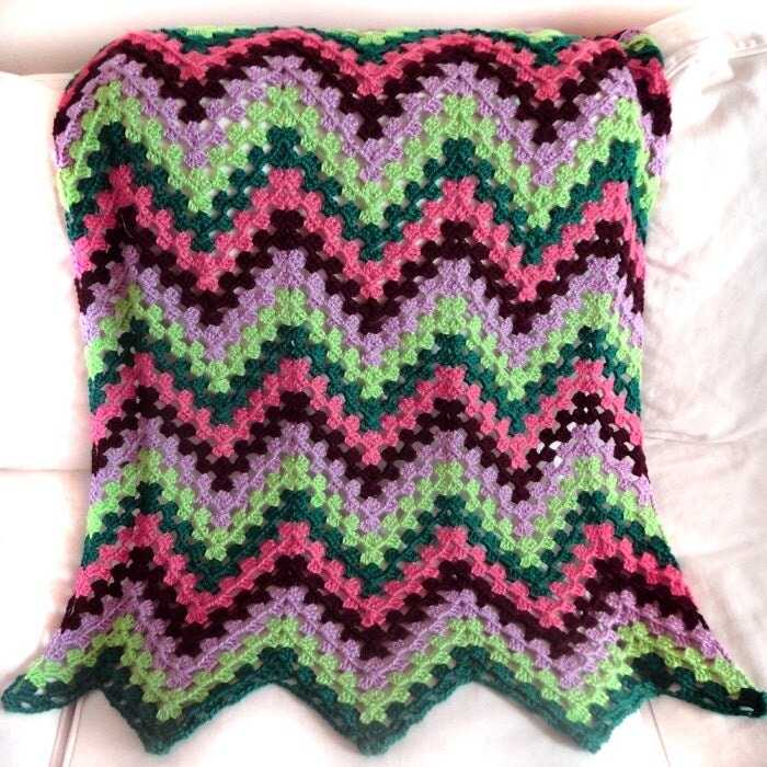 Download Granny Ripple Blanket PDF Crochet Pattern Instant Download