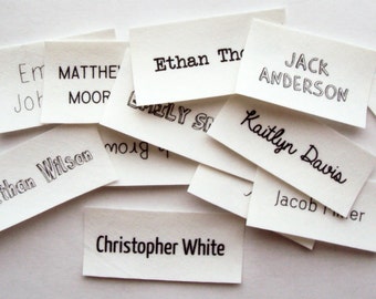 Iron On Name Tags, personalized labels for kids clothes (school name labels)