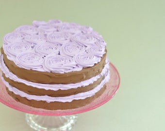 FAKE ROSETTE CAKE for cake stand, cake pedestal stand ,wedding cake stand, cake stand plate faux cake wedding cake for wedding decoration