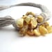 Baltic Amber Linen Necklace Yellow Honey Bee Pendant Fall Fashion Eco Friendly Jewelry Golden Sunny Warm