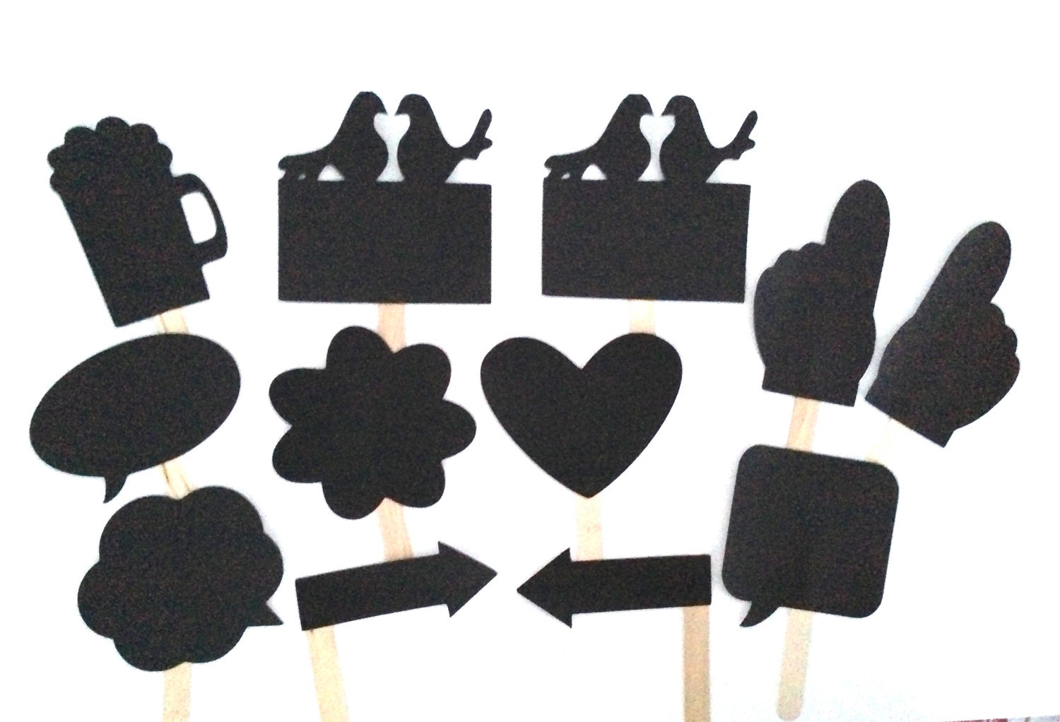 Chalkboard Photobooth Props with by CreativeButterflyXOX on Etsy