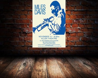 Miles Davis 1974 Cleveland Concert Poster