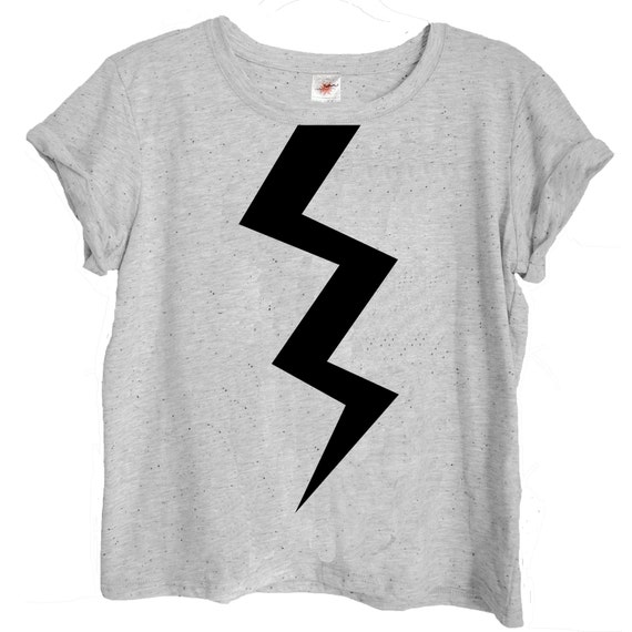 Items similar to Lightning Bolt womens T-shirt hand printed on Etsy