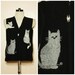 Cat Vest Sweatervest Medium Large XL Cat Lady Animal Sweater Vest Wool