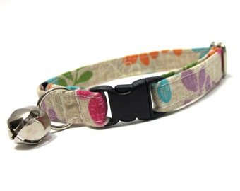 Cat Collar...Colorful Vines and Leaves