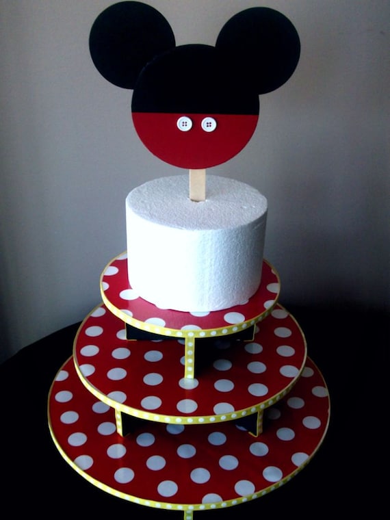 Items similar to Mickey Mouse Cupcake Stand (3 tier) on Etsy