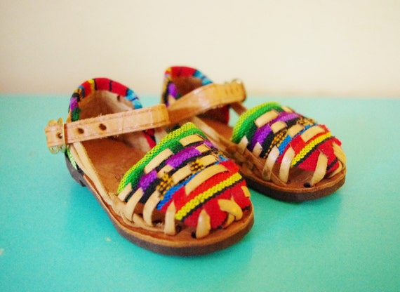 Vintage Baby-Toddler Mexican Sandals by Pickins on Etsy
