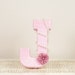 Tulle wrapped letter "J" - Pink Wedding Decoration - Table Centerpiece - Cake Topper - Photography Prop