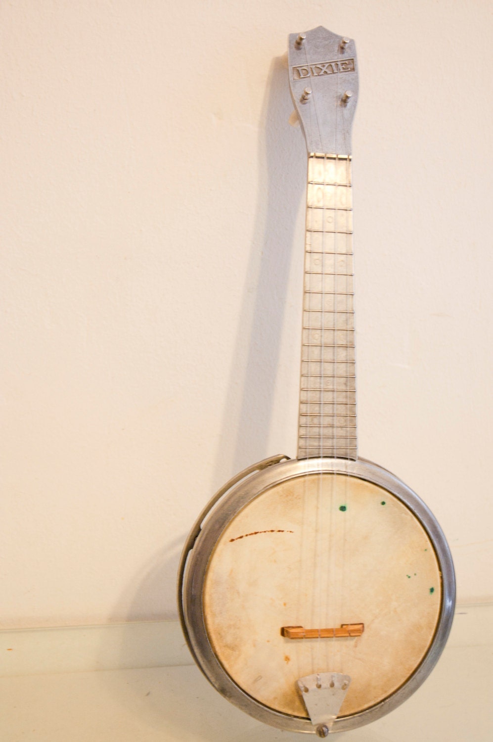 Vintage Machine Age Chrome Dixie Banjo Ukulele Uke
