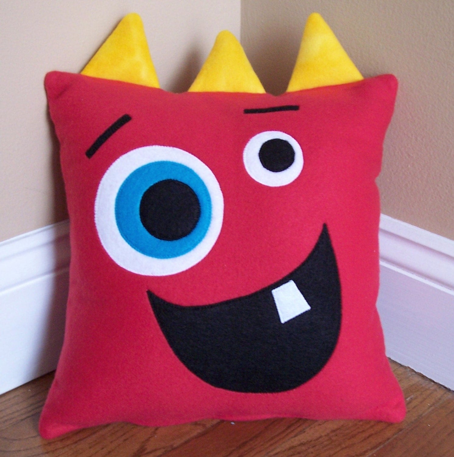 Red Monster/Silly Face Pillow