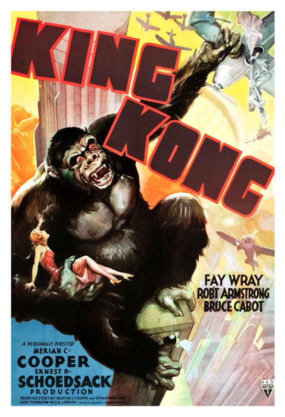 King Kong Classic Horror Adventure Movie Poster Print