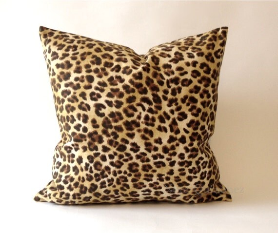 Leopard Print Decorative Pillow Cover Medium by NoraQuinonez