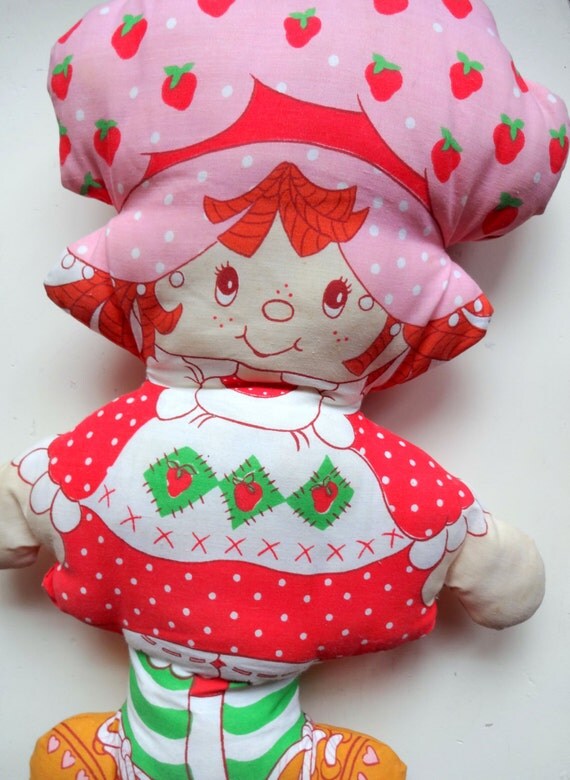 Vintage Strawberry Shortcake 18 Inch Pillow Doll 1980s