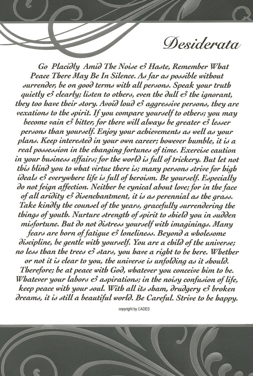 Desiderata explanation picture