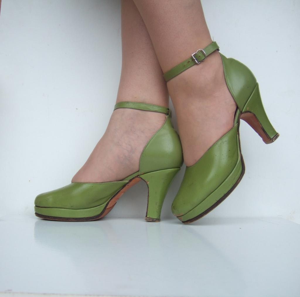 green platform shoes