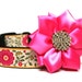 Dog Collar Flower Satin and Rhinestone Dog Collar Flower Add-On