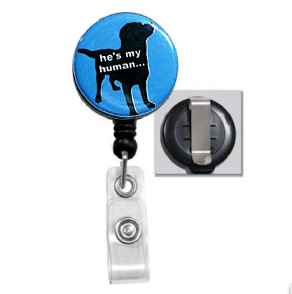 Retractable ID Badge Holder Black Lab He S By