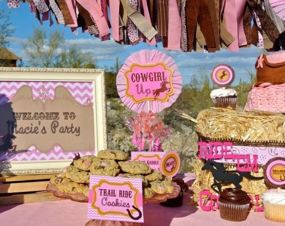 AZ COWGIRL WELCOME Sign Girls Birthday Party by KROWNKREATIONS