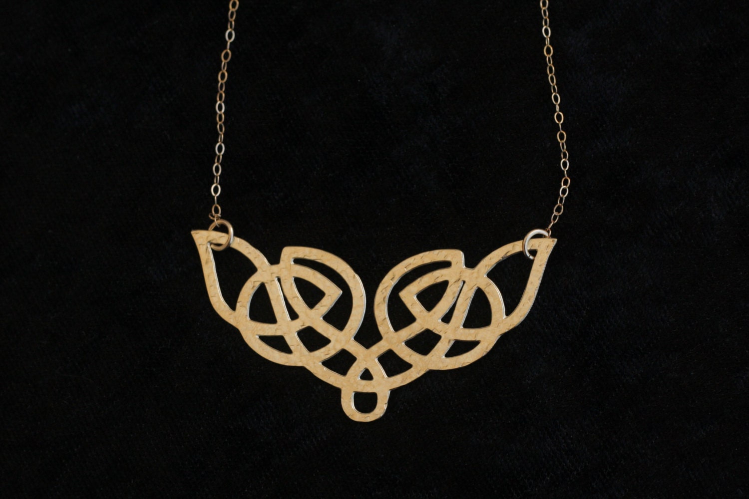 Gold Celtic Necklace Celtic Knot Etnic Necklace Irish