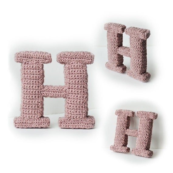 Letter H Crochet Pattern 3D Alphabet crochet pattern 3d