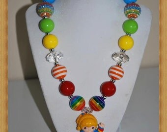 Rainbow Brite Inspired Chunky Necklace