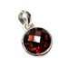 AAA Quality Mozambique Garnet Gemstone 925 Sterling Silver Pendant, 10 mm round Chekker Cut faceted Garnet january birthstone valentine gift