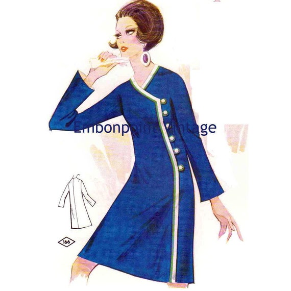 plus size pdf dress patterns Vintage 1969 size) Plus any Pattern  No Size Dress PDF Pattern  (or