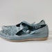 SALE ITEM . Vintage Blue Woven Leather Flats from Dexter