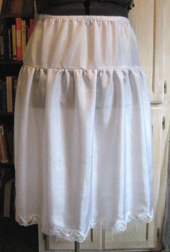 plus size white slip