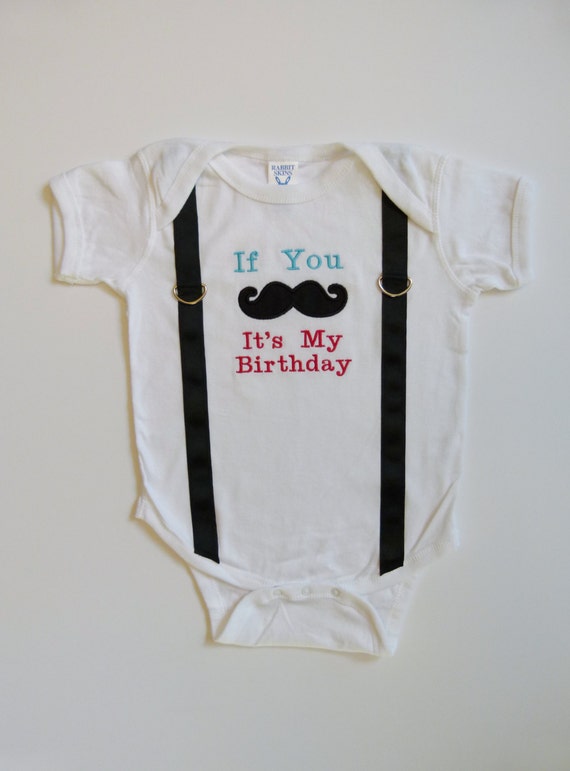 Items similar to First Birthday Boy Mustache and Suspenders For Your
