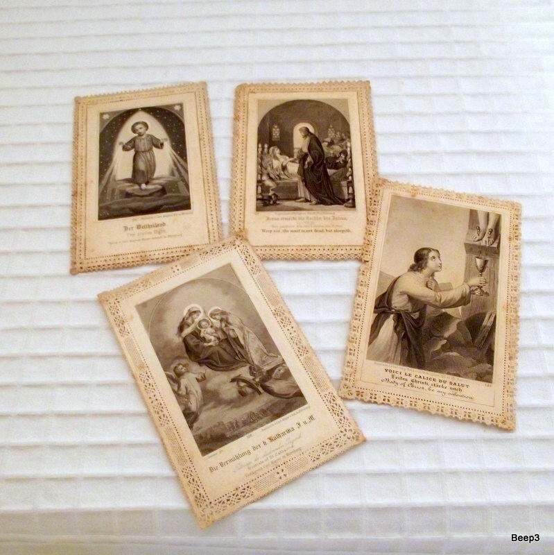 Antique Lace Holy Cards Collection Prayer Cards