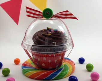 40 Clear Cupcake Boxes, Party, Wedding Favor, Candy Cup, Plastic Cupcake Container