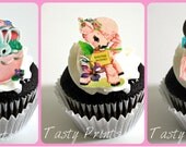 12 Easter Edible Prints - Pink Easter collection - edible decorations for cupcake Il_170x135