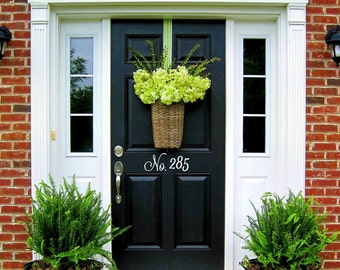 Vinyl House Door or Wall Numbers, front door sticker house number address sticker house identification outdoor vinyl apartment number
