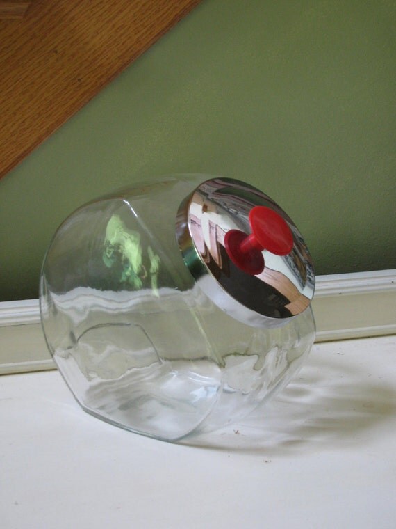 Vintage GENERAL STORE Slanted Cookie Candy JAR by VintageABCs
