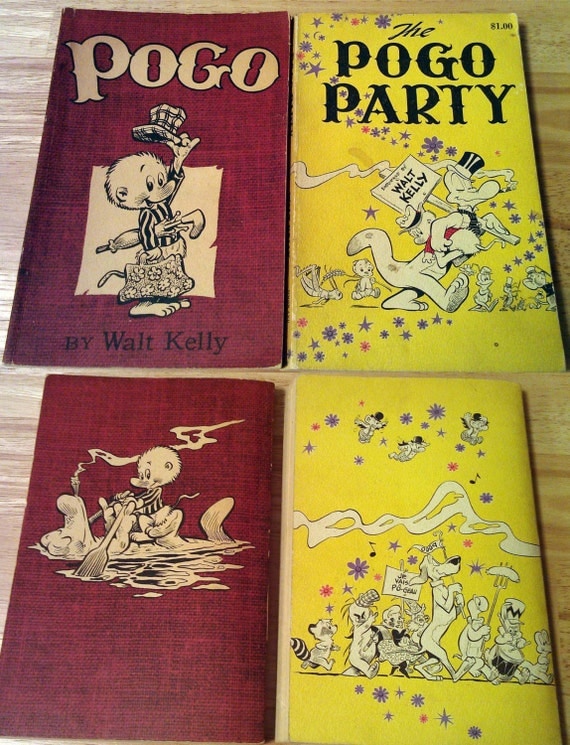 Pogo Comic Books Vintage Walt Kelly Pogo and The Pogo Party