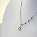 Lariat Chain Necklace Earrings Set - Silver Tone Hearts - Mother's Day Gift