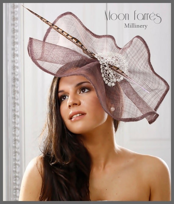 Kentucky Derby Hat.Couture Fascinator. by MoonFarresAtelier