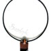 Wooden Jewelry - ebony, oak and rose wood with aluminum elements, 3mm cord wrapped with rope wax